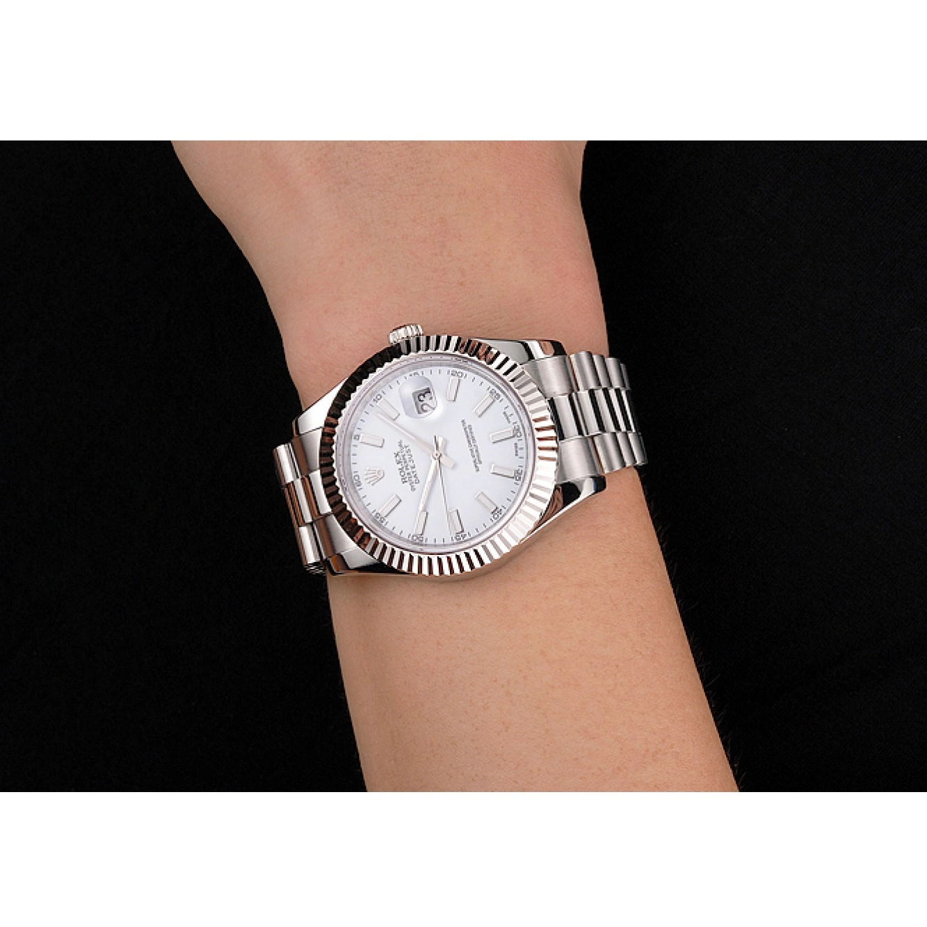 MiroTime 0704 Swiss Rolex Datejust White Dial Stainless Steel Case And Bracelet